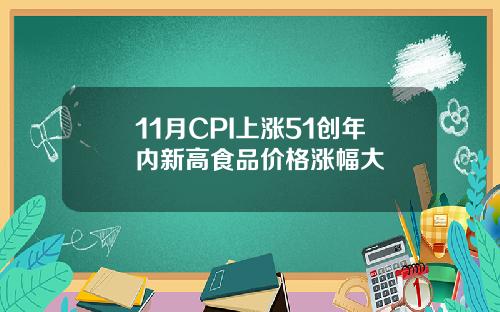 11月CPI上涨51创年内新高食品价格涨幅大