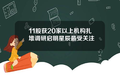 11股获20家以上机构扎堆调研启明星辰最受关注