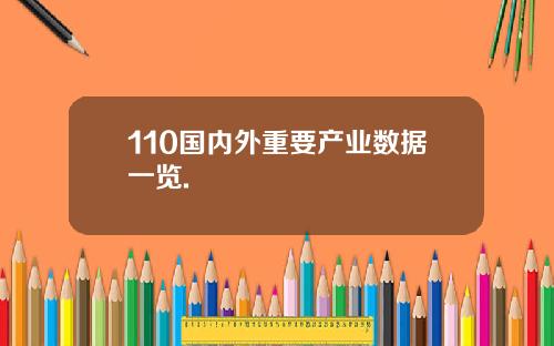 110国内外重要产业数据一览.