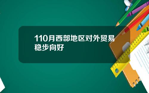 110月西部地区对外贸易稳步向好