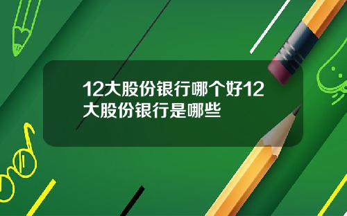 12大股份银行哪个好12大股份银行是哪些