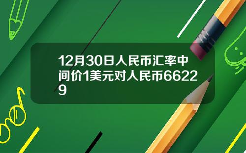 12月30日人民币汇率中间价1美元对人民币66229