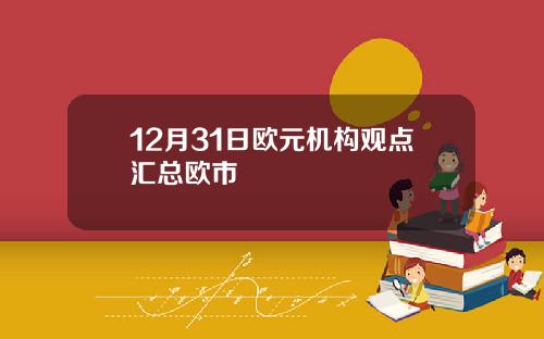 12月31日欧元机构观点汇总欧市