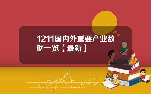 1211国内外重要产业数据一览【最新】