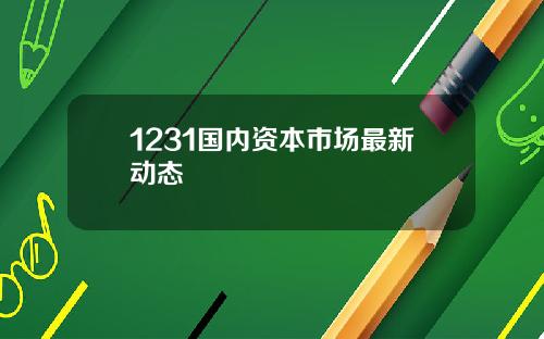 1231国内资本市场最新动态