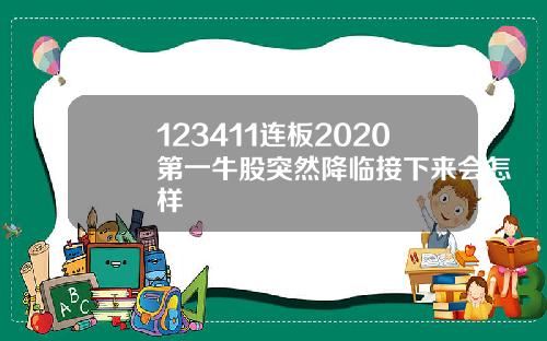 123411连板2020第一牛股突然降临接下来会怎样