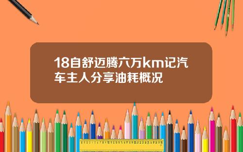 18自舒迈腾六万km记汽车主人分享油耗概况