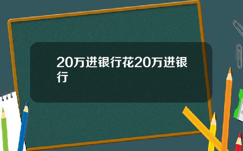 20万进银行花20万进银行