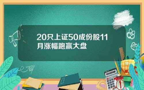 20只上证50成份股11月涨幅跑赢大盘