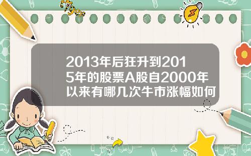 2013年后狂升到2015年的股票A股自2000年以来有哪几次牛市涨幅如何
