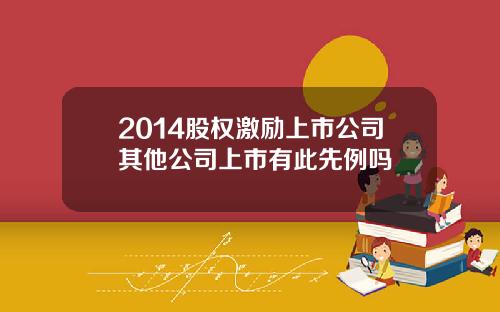 2014股权激励上市公司其他公司上市有此先例吗