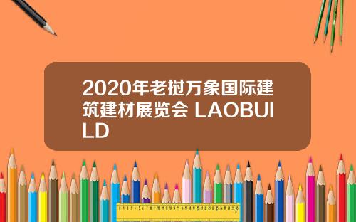 2020年老挝万象国际建筑建材展览会 LAOBUILD