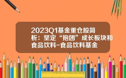 2023Q1基金重仓股简析：坚定“抱团”成长板块和食品饮料-食品饮料基金