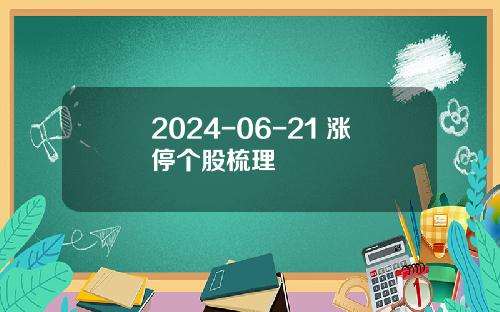 2024-06-21 涨停个股梳理