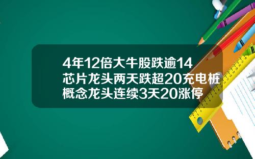4年12倍大牛股跌逾14芯片龙头两天跌超20充电桩概念龙头连续3天20涨停