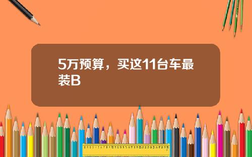 5万预算，买这11台车最装B