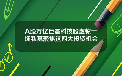 A股万亿巨震科技股虚惊一场私募聚焦这四大投资机会