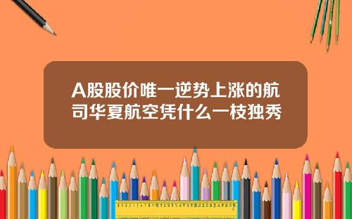 A股股价唯一逆势上涨的航司华夏航空凭什么一枝独秀