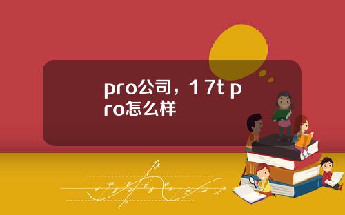 pro公司，1+7t pro怎么样