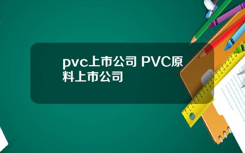 pvc上市公司 PVC原料上市公司