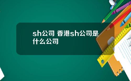 sh公司 香港sh公司是什么公司