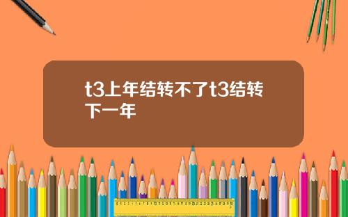 t3上年结转不了t3结转下一年