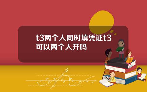 t3两个人同时填凭证t3可以两个人开吗