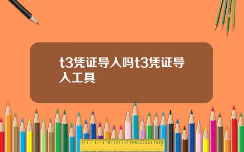 t3凭证导入吗t3凭证导入工具