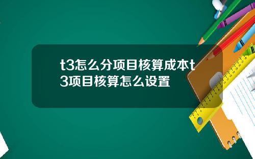 t3怎么分项目核算成本t3项目核算怎么设置