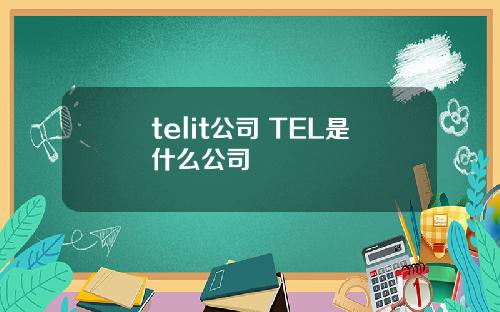 telit公司 TEL是什么公司