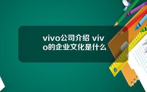 vivo公司介绍 vivo的企业文化是什么