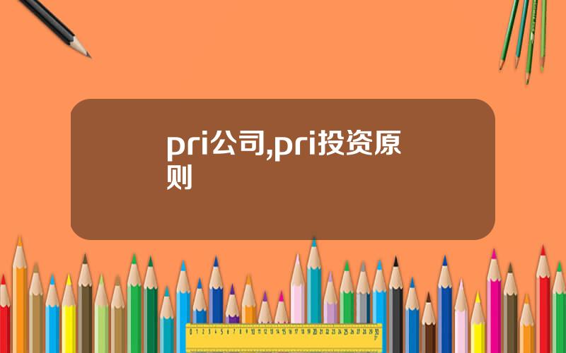 pri公司,pri投资原则