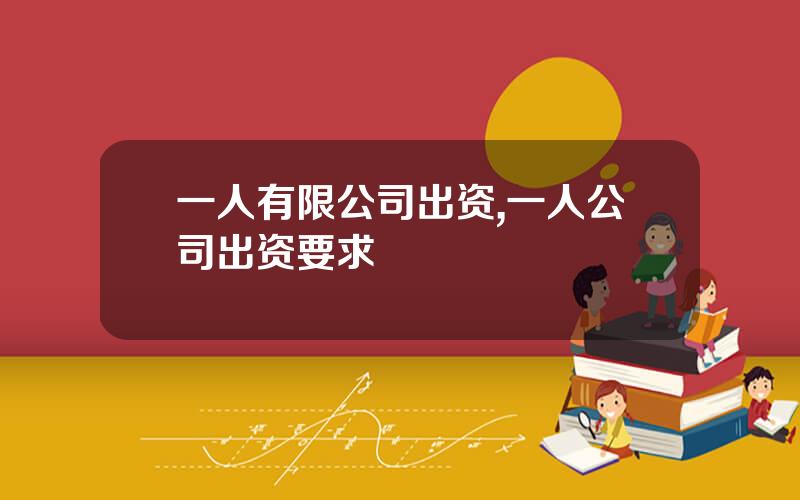 一人有限公司出资,一人公司出资要求