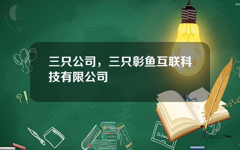 三只公司，三只彰鱼互联科技有限公司