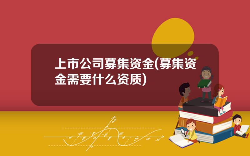 上市公司募集资金(募集资金需要什么资质)