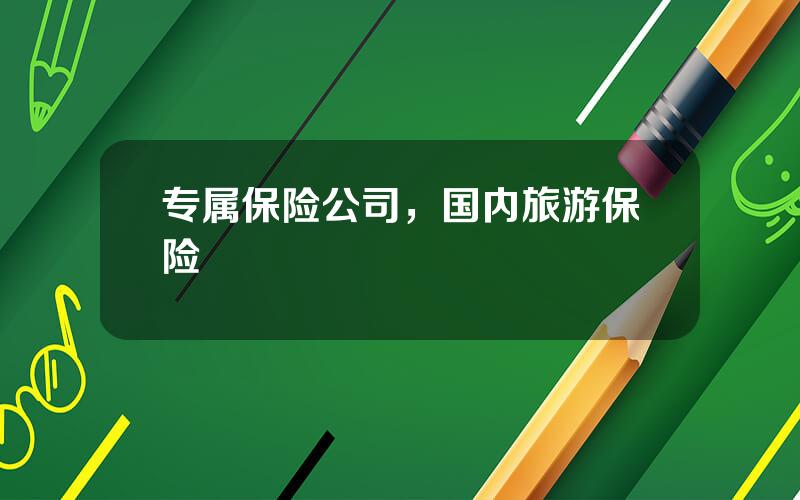 专属保险公司，国内旅游保险