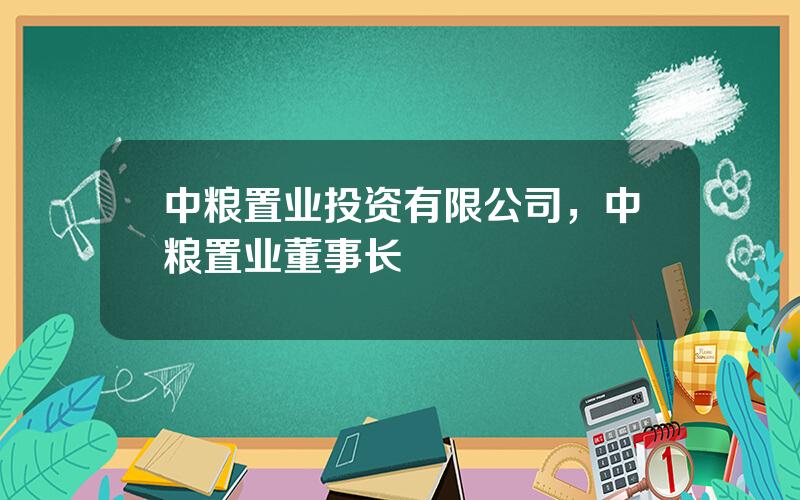 中粮置业投资有限公司，中粮置业董事长