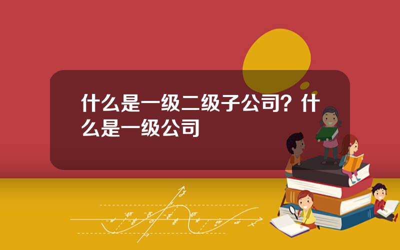 什么是一级二级子公司？什么是一级公司