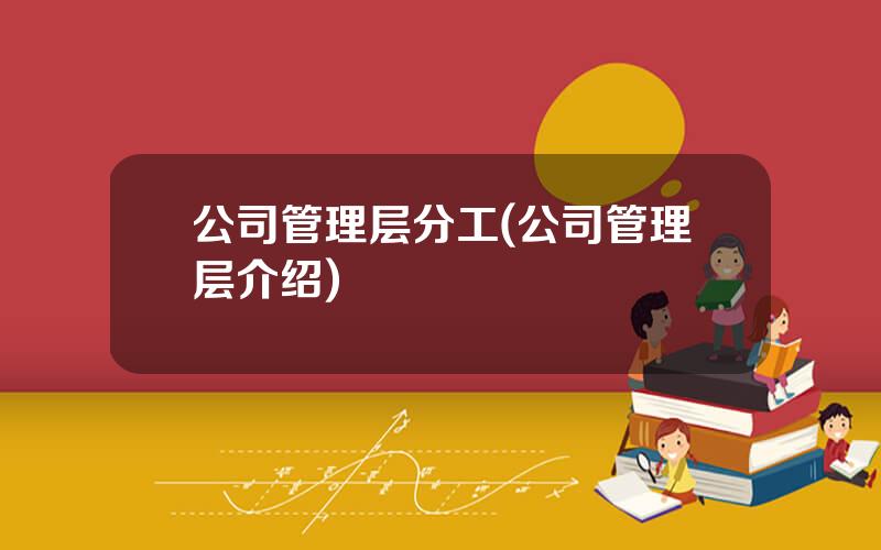 公司管理层分工(公司管理层介绍)