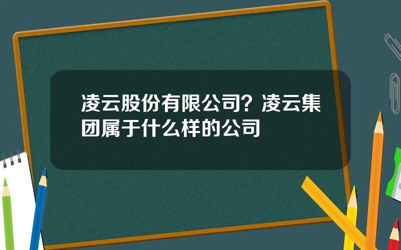 凌云股份有限公司？凌云集团属于什么样的公司