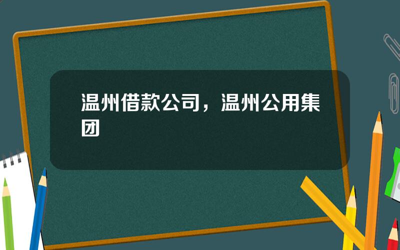 温州借款公司，温州公用集团